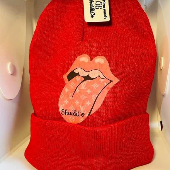 Graphice Designed Beanies (RED) SEE PICTURES - Picture 2 of 5